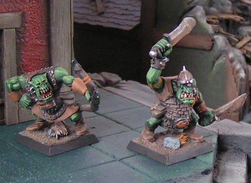 Orc Archer and Warrior Painted Miniatures